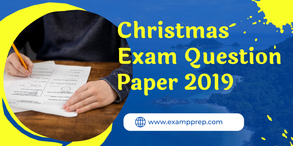 Christmas Exam Question Paper 2019